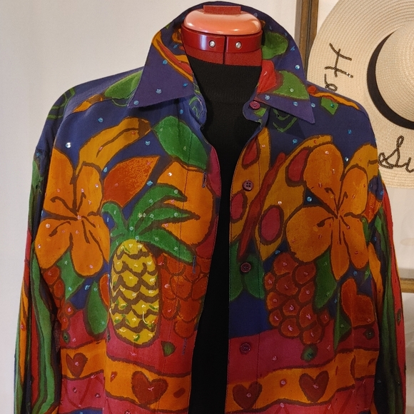 Sandy Starkman Tropical Inspired Shirt - Picture 5 of 9